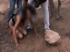 African sex slave eats actual dirt
