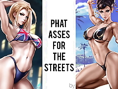 Phat Booties Be incumbent on The Streets // Cammy Ashen andand Chun Li PMV // Street Fighter XXX // by wehere4larac