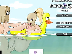 Fuckerman summer time porn game, fuckerwomen is on ship with gorgeous girls and fuckerwomen going to bed 'em all
