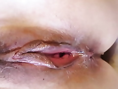 Virgin girl Closeup pussy almost penetration