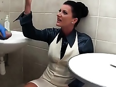 Marvelous pee babe cocksucking in bathroom part 3