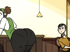 Chubby Barista with Renowned Lactating Boobs - 3D Cartoon Parody HQ