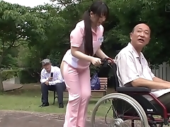 Subtitled deviant japanese half bring to light caregiver completed